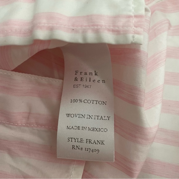Frank & Eileen | Frank Pink/White Striped Button Down - Picture 10 of 13